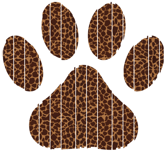 Brown Leopard Dog Paw