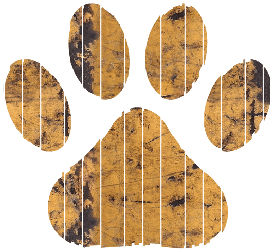 Yellow & Brown Dog Paw