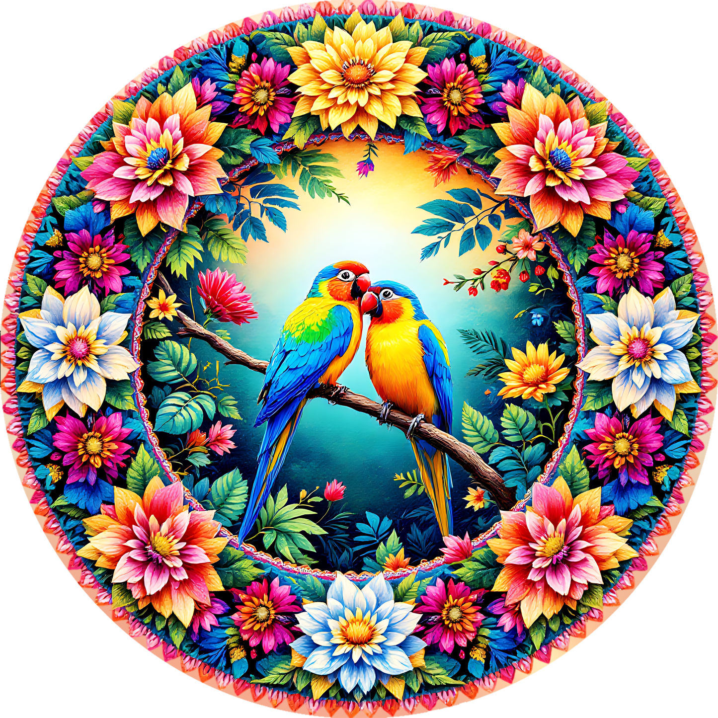 Birds & Flowers Wind Spinner
