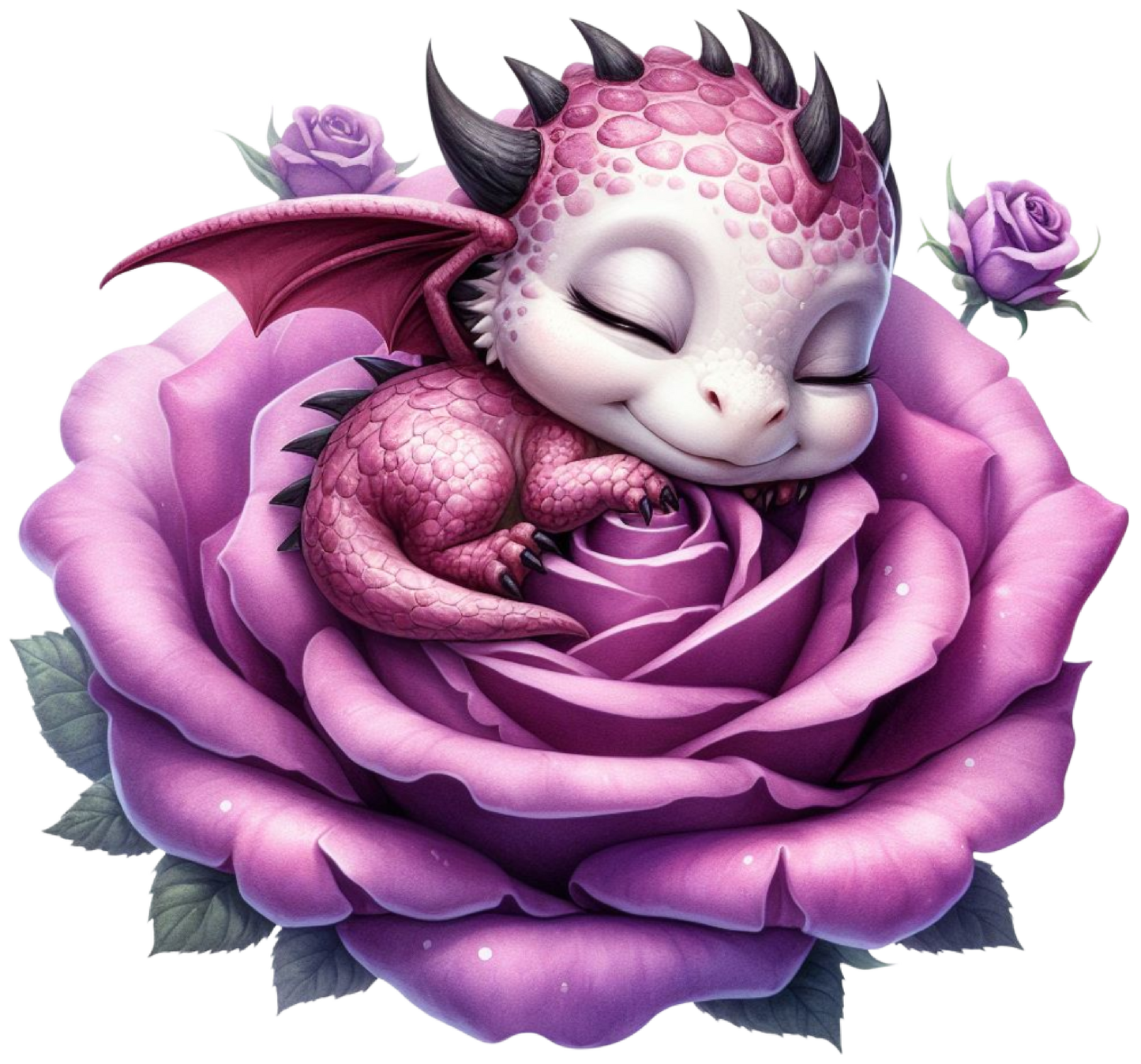 Dragon sleeping on rose 11