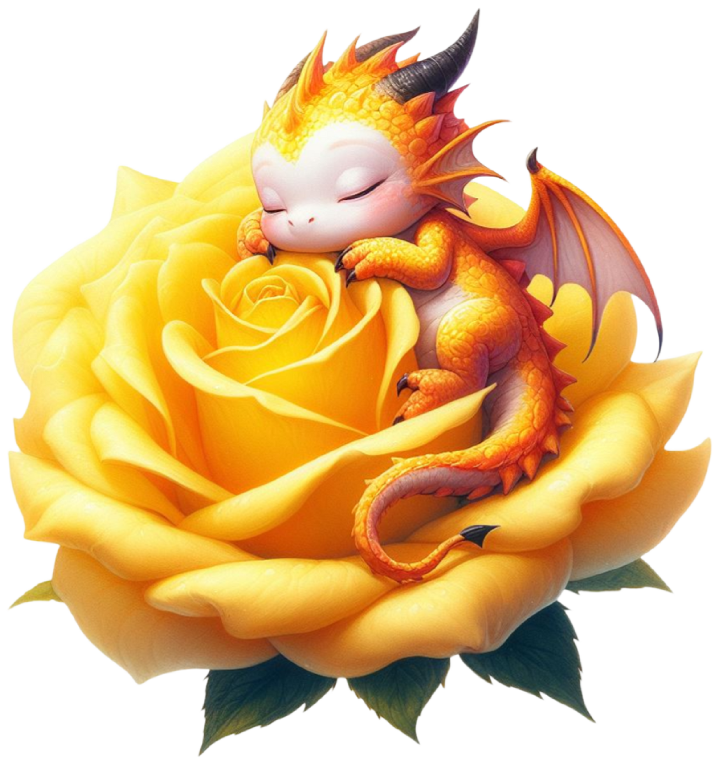 Dragon sleeping on rose 17