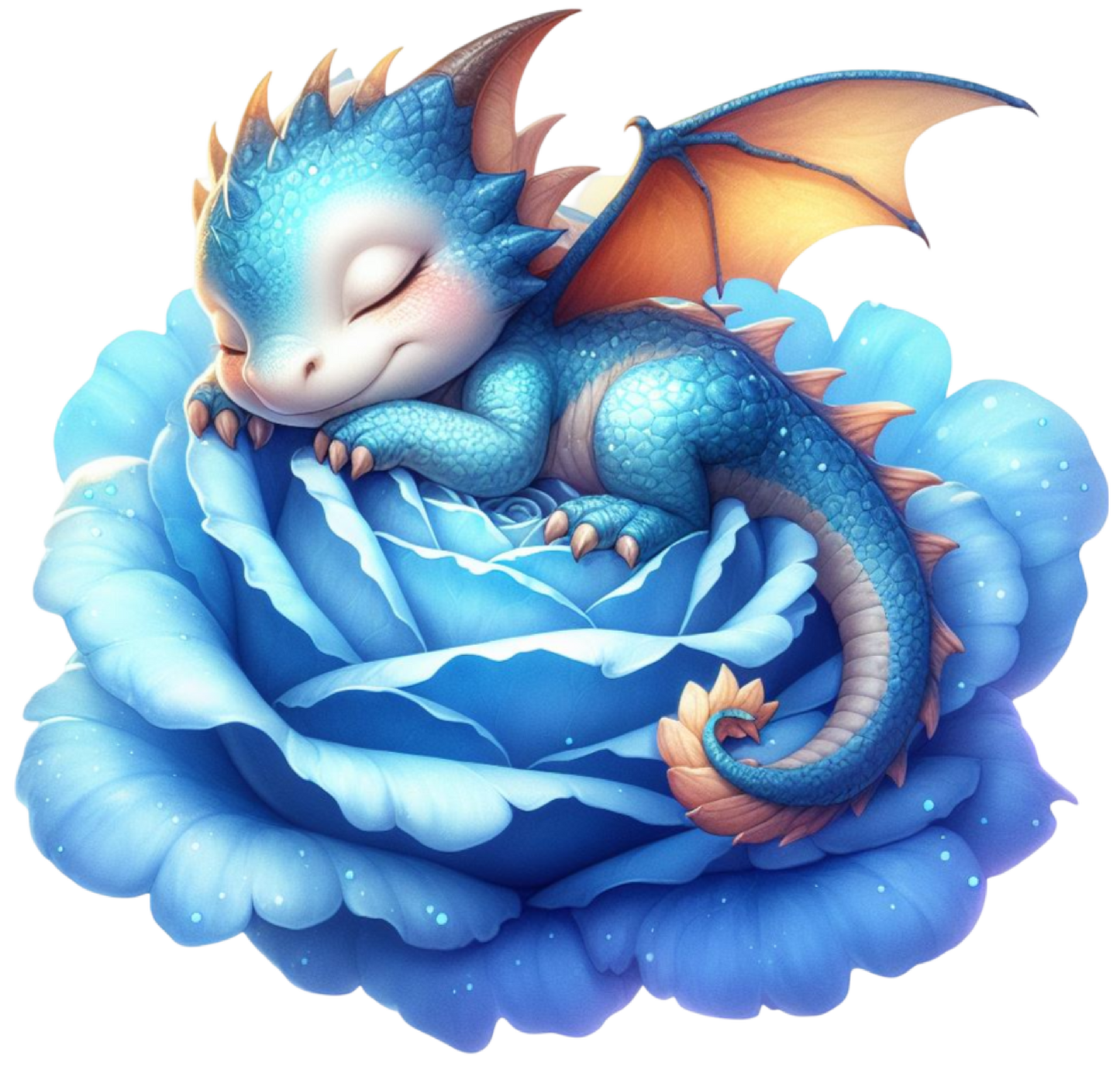 Dragon sleeping on rose 19