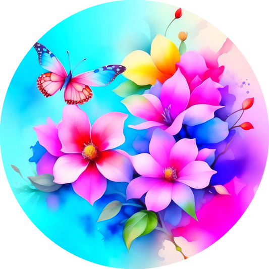Flowers & Butterfly