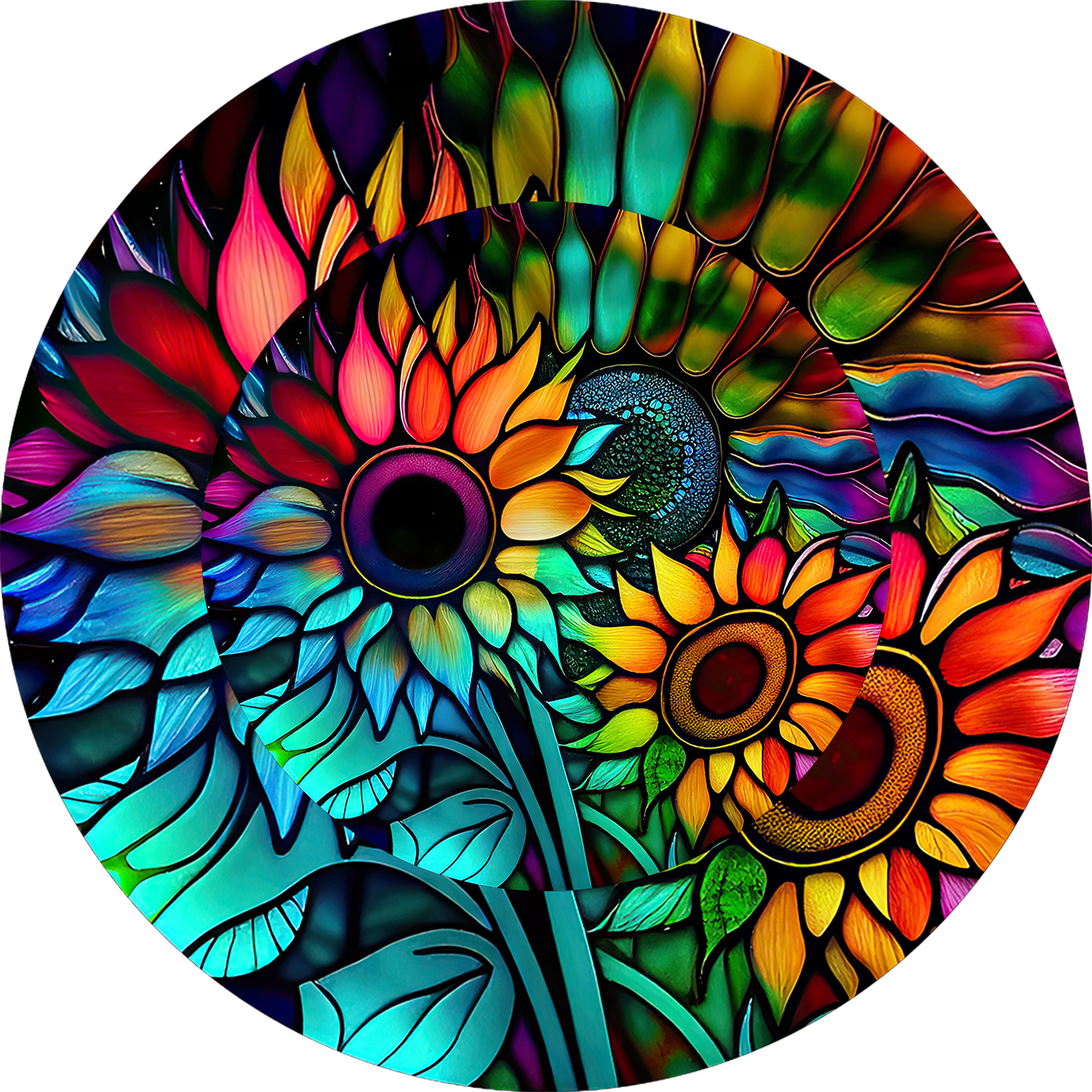 Neon Sunflowers 1