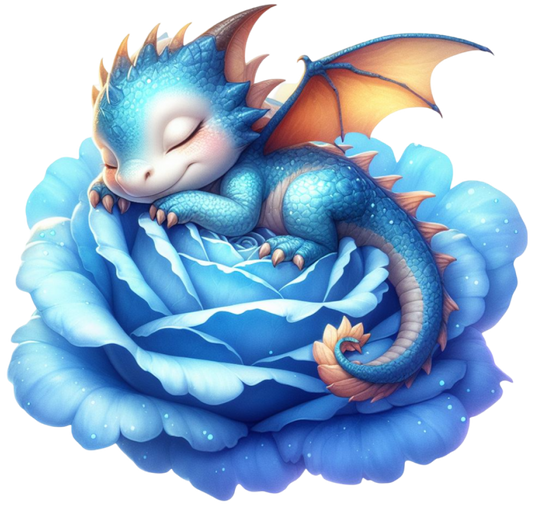 Dragon sleeping on rose 19