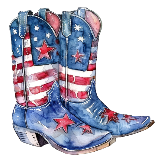 Boots Patriotic Cowboy